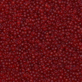 10EP244-2R: Vintage French Seed Bead Transparent Red 10/0 50Grams