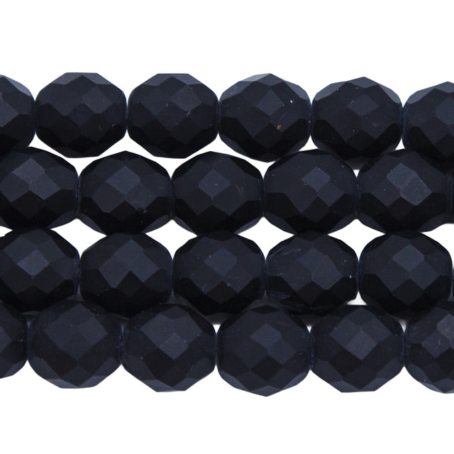 10FC109-MR: CZ FACET RD Black Matte 10MM 25PC