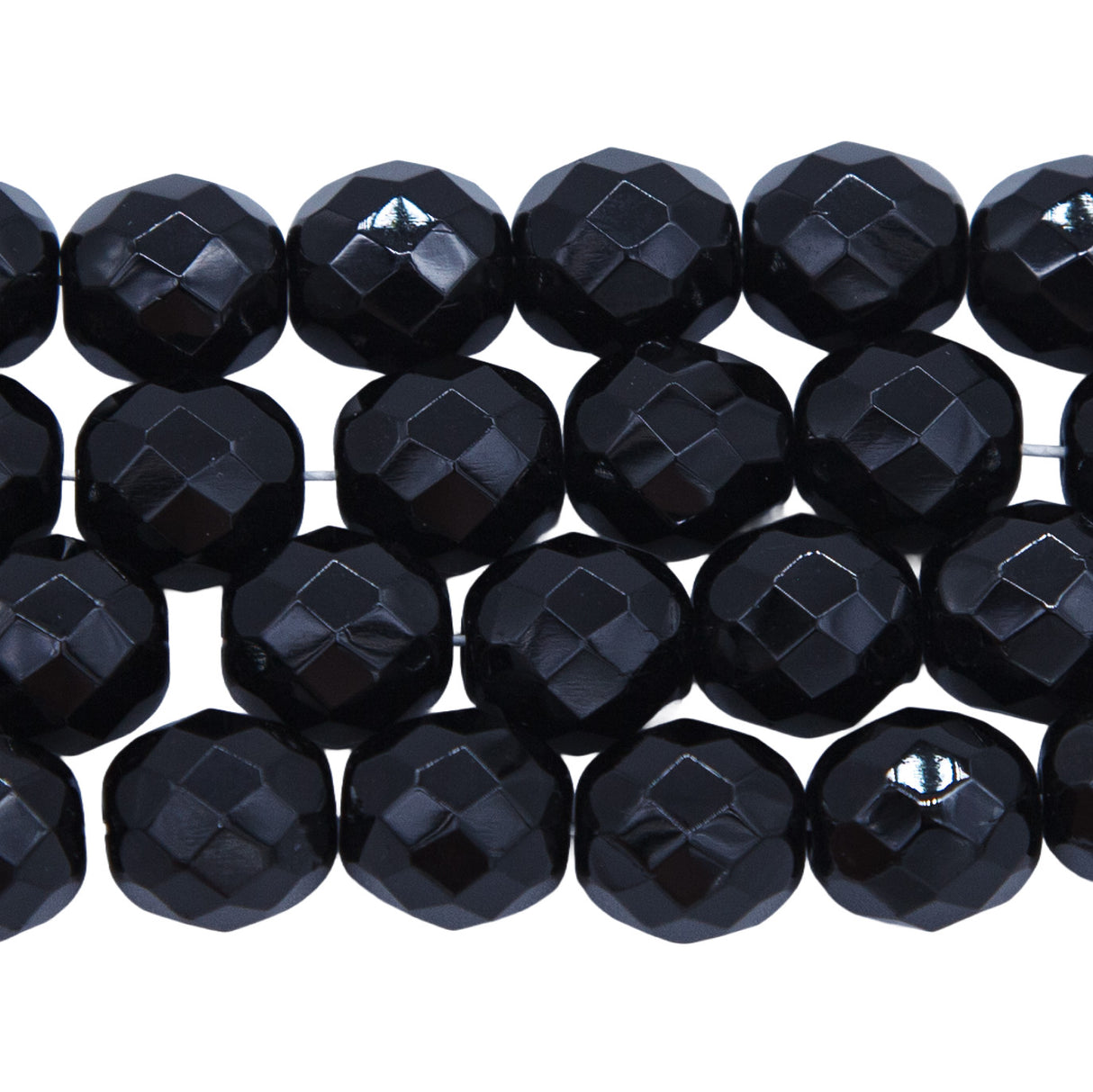 10FC109R: Cz Faceted Round Black 10MM 25PC
