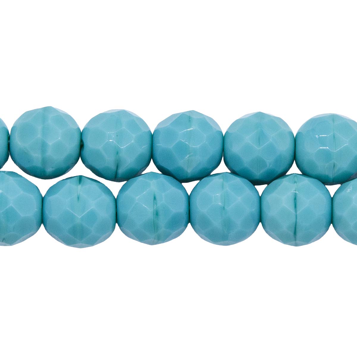 10FC185: CZ FACET RD Turquoise Green 10mm-150PC