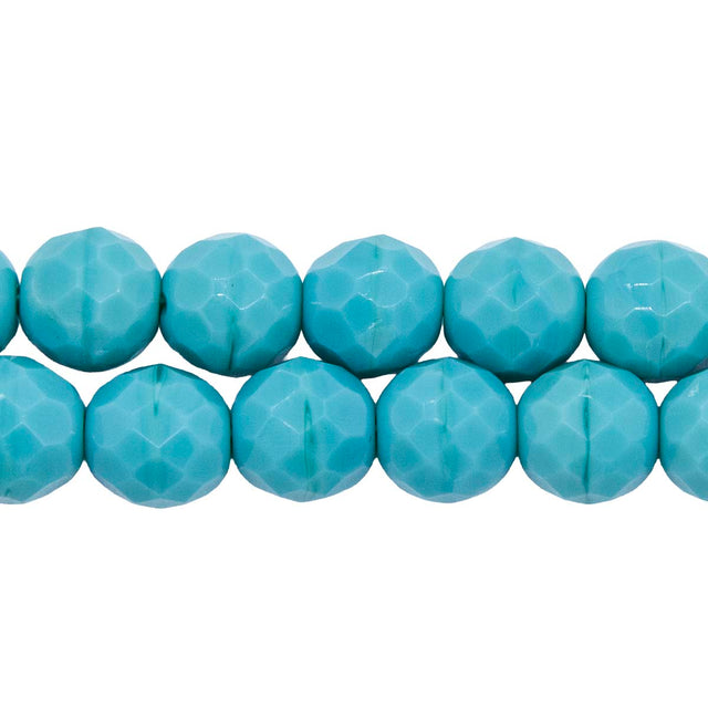 10FC185R: CZ FACET RD Turquoise Green 10mm-25PC