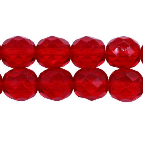 10FC244: CZ FACET RD TRANS Ruby 10mm-150PC