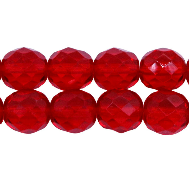 10FC244: CZ FACET RD TRANS Ruby 10mm-150PC
