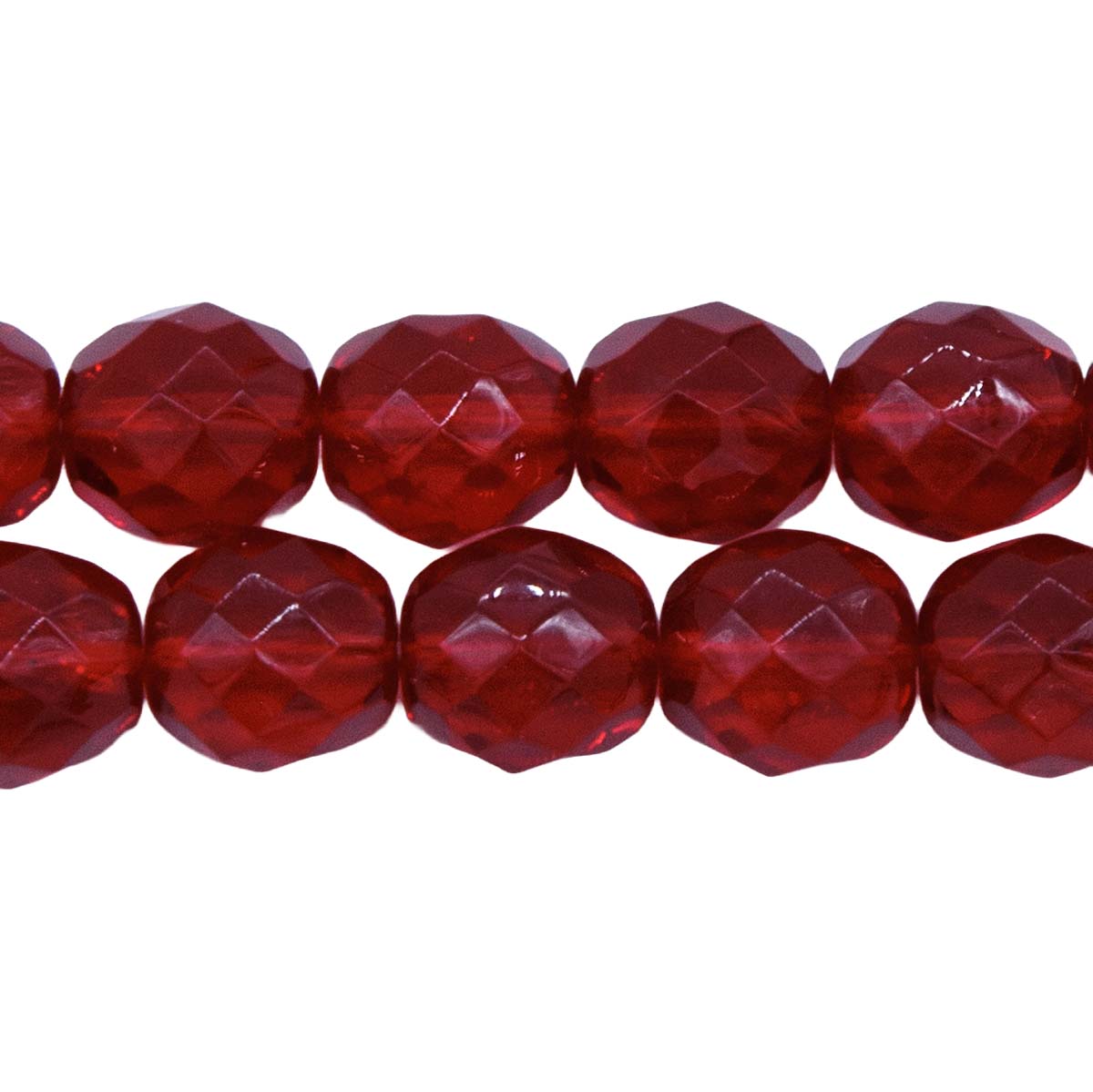 10FC245R: CZ FACET RD Trans DK Ruby 10mm-25PC