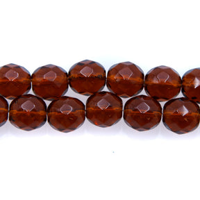 10FC256: CZ FACET RD TRANS DK Topaz 10mm-150PC
