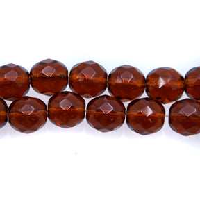 10FC256R: CZ FACET RD Trans DK Topaz 10mm-25PC