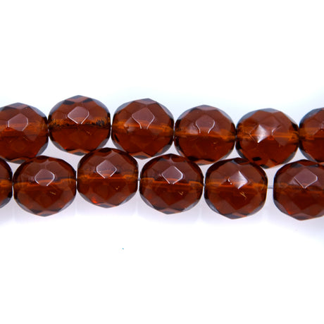 10FC256R: CZ FACET RD Trans DK Topaz 10mm-25PC
