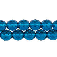 10FC266R: CZ FACET RD Trans DK MED Aqua 10mm-25PC