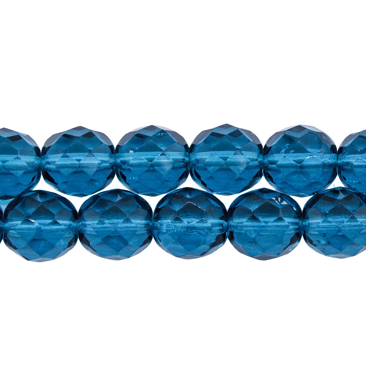 10FC266R: CZ FACET RD Trans DK MED Aqua 10mm-25PC
