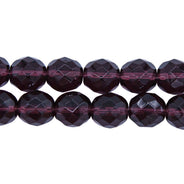 10FC298: CZ FACET RD TRANS DK Amethyst 10mm-150PC