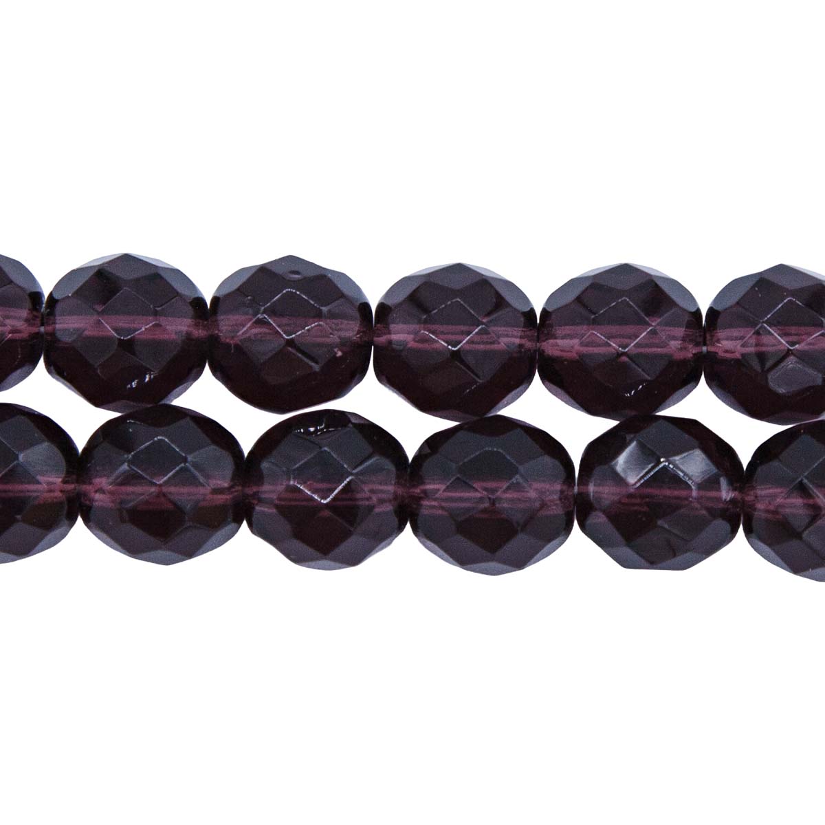 10FC298: CZ FACET RD TRANS DK Amethyst 10mm-150PC
