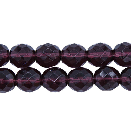 10FC298R: CZ FACET RD Trans DK Amethyst 10mm-25PC