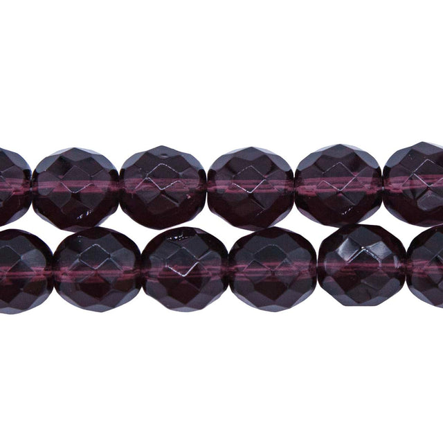 10FC298R: CZ FACET RD Trans DK Amethyst 10mm-25PC