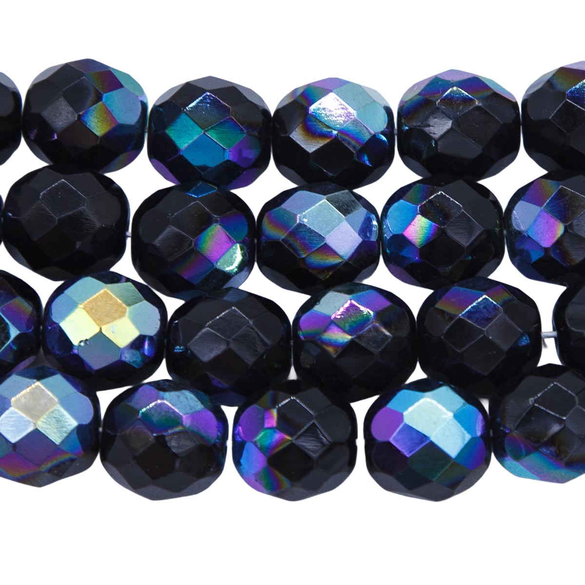 10FC509R: CZ Faceted Rd Black AB 10mm-25PC
