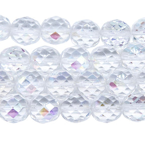 10FC512: Cz Faceted Round Crystal AB 10mm 150PC