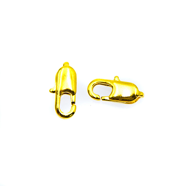 10FI543-G: Clasp Brass Lobster Gold 4x10mm - 10 Pieces