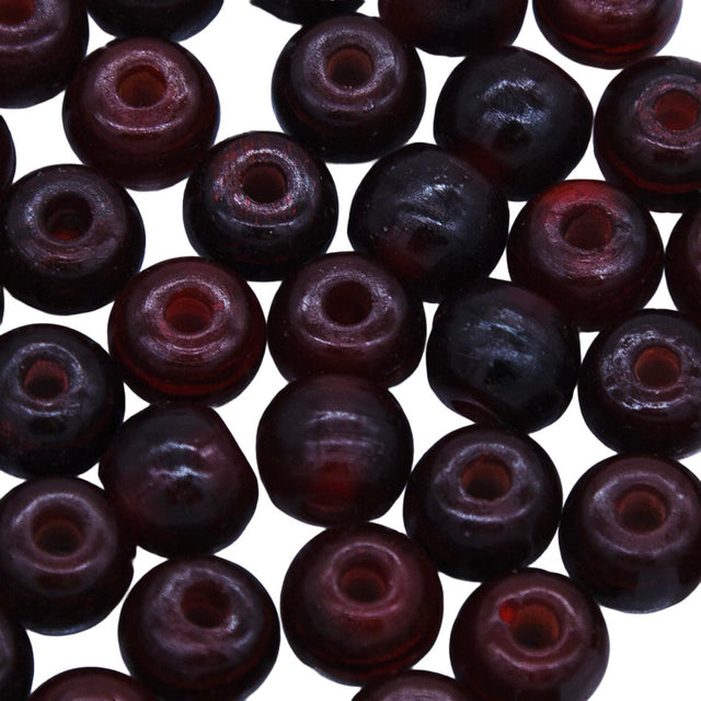 10HR247: Horn Round Red Amber 10mm 50 Pieces