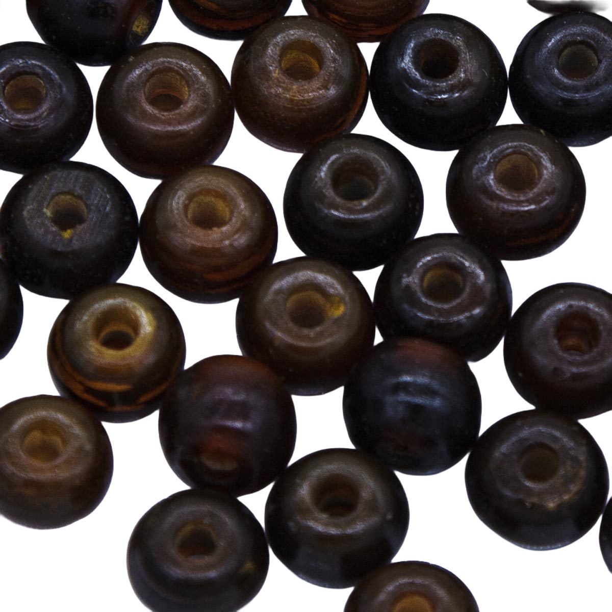 10HR255: Horn Round Amber 10mm 50 Pieces