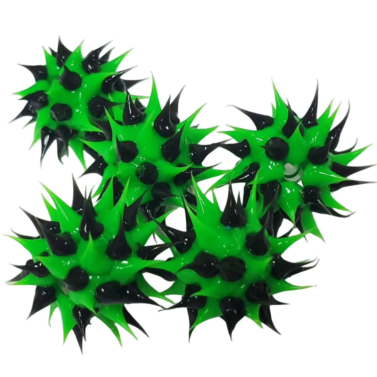 10MS109-84: Rubber Round Black w/Green 10mm - 5PPK