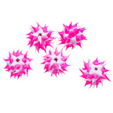 10MS112-92: Rubber Round White w/Pink 10mm - 5PPK