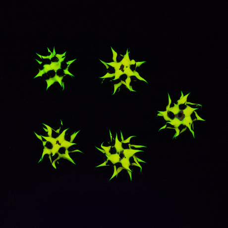 10MS122-09: Rubber Round Yellow w/Black 10mm - 5PPK