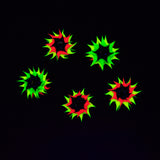 10MS526: Rubber Round Rasta Rainbow 10mm - 5PPK