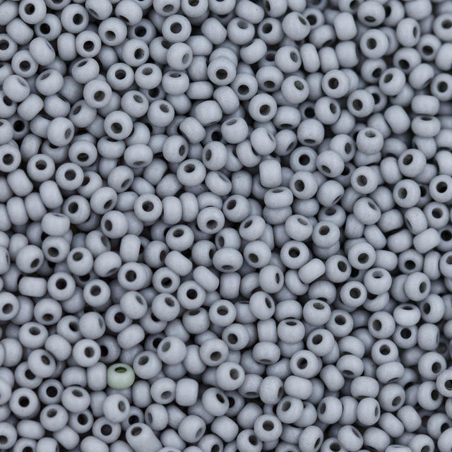 10SB104-TVLR: CZ Seed Bead Opaque Moonstone 10/0 - 25 Grams