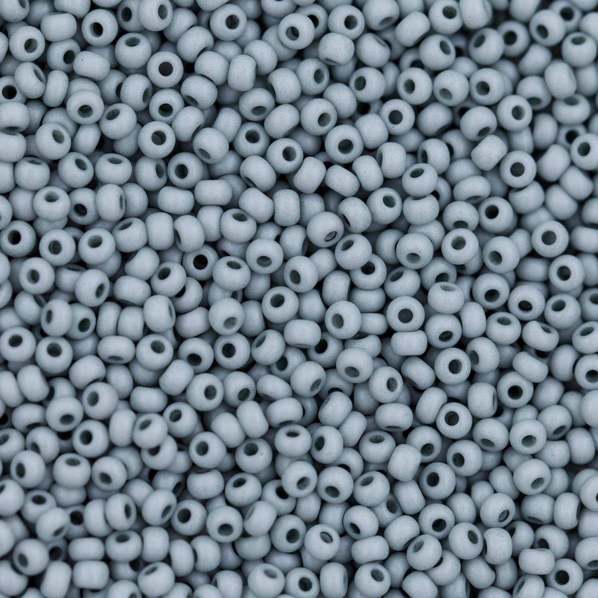 10SB106-TVL: CZ Seed Bead Opaque Whispering Grey 10/0 - 200 Grams