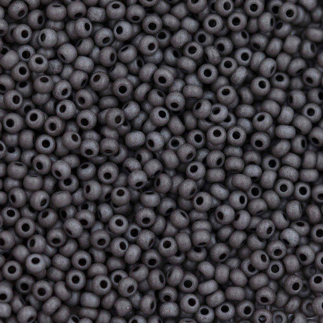 10SB108-TVL: CZ Seed Bead Opaque Stone Grey 10/0 - 200 Grams