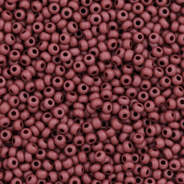 10SB145-TVLR: CZ Seed Bead Opaque Light Mahogany 10/0 - 25 Grams