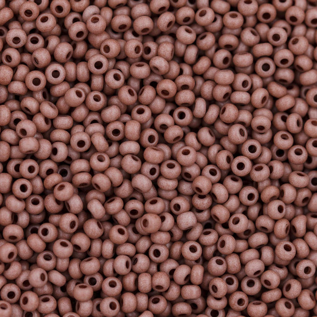 10SB155-TVL: CZ Seed Bead Opaque Silt Brown 10/0 - 200 Grams