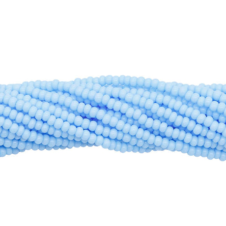 10SB161: CZ Seed Bead Op Pale Turquoise Blue 10/0 5HK