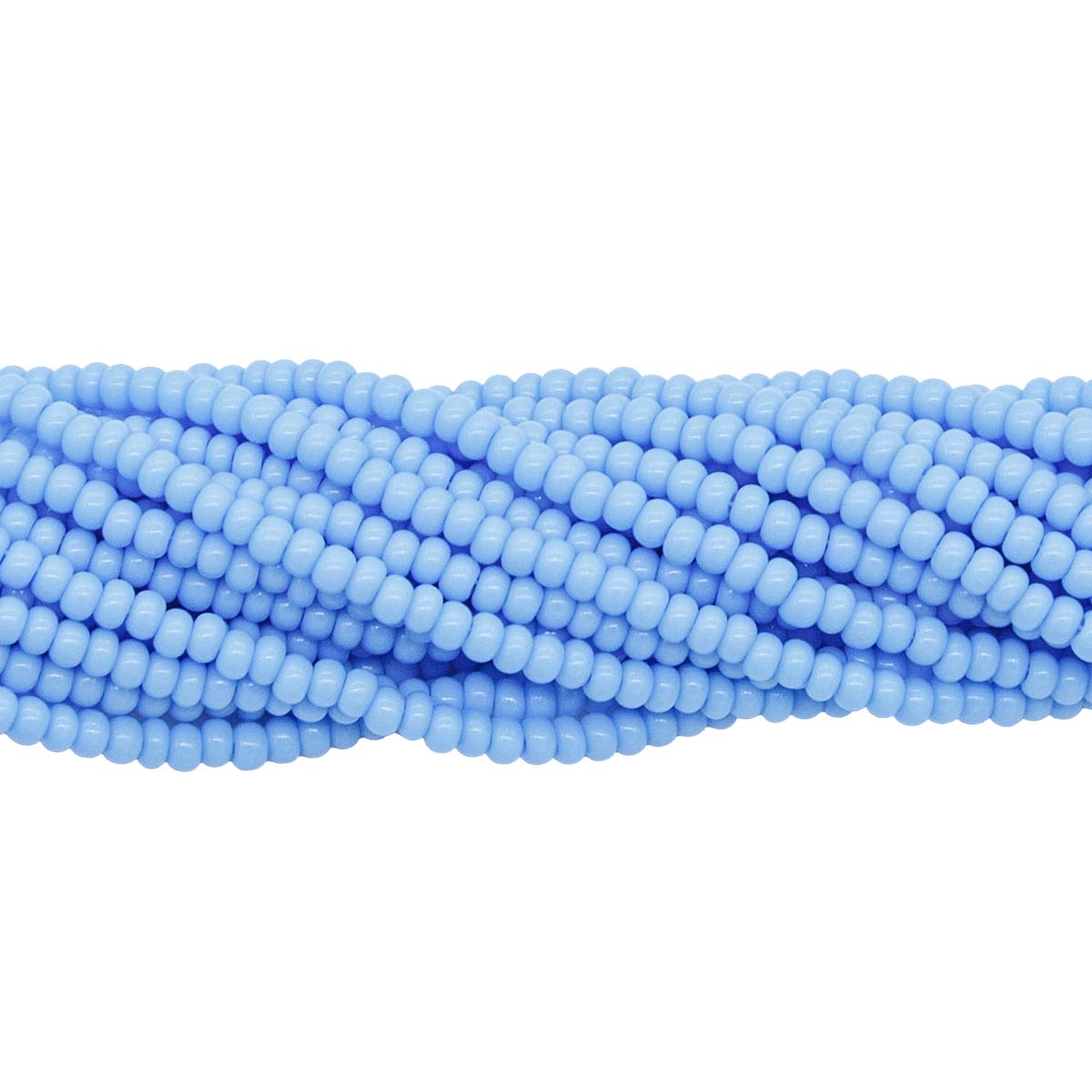 10SB162R: CZ Seed Bead Opaque LT Turquoise Blue 10/0-1HK