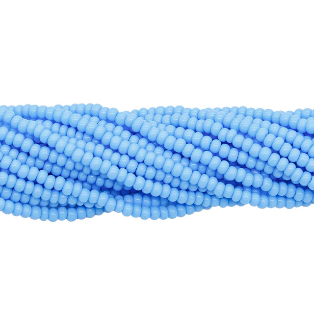 10SB162R: CZ Seed Bead Opaque LT Turquoise Blue 10/0-1HK