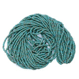 10SB165-52R: CZ Seed Bead Turquoise Blue Travertine Stone 10/0-1HK