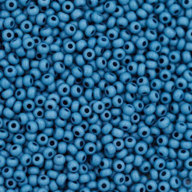 10SB167-TVLR: CZ Seed Bead Opaque Deep Sea 10/0 - 25 Grams