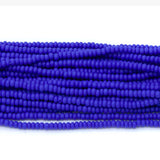 10SB174-M: Preciosa Czech Seed Bead Opaque Dark Blue Matte 10/0 -  5 Hanks