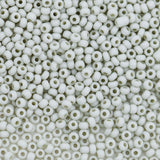 10SB181-TVL: CZ Seed Bead Opaque White Sage 10/0 - 200 Grams