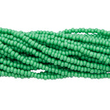 10SB182R: CZ Seed Bead Opaque LT Green 10/0-1HK