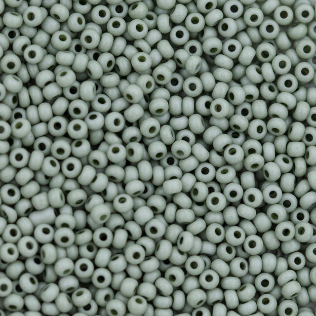 10SB183-TVLR: CZ Seed Bead Opaque Pale Eukalyptus 10/0 - 25 Grams