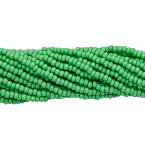 10SB183: CZ Seed Bead Opaque Medium  Green 10/0 5HK