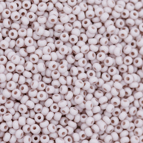 10SB190-TVLR: CZ Seed Bead Opaque Rose Powder 10/0 - 25 Grams