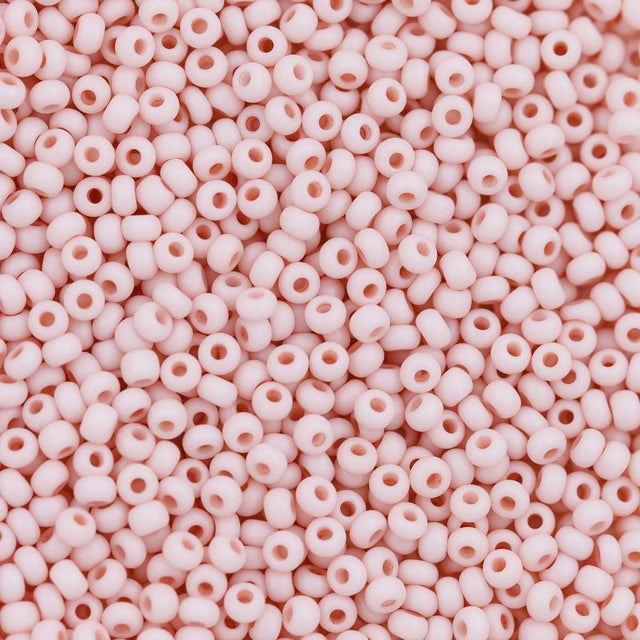 10SB192-TVLR: CZ Seed Bead Opaque Taupe Rose 10/0 - 25 Grams