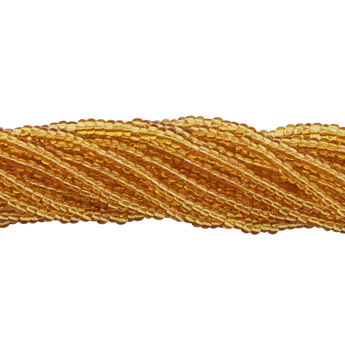 10SB254R: CZ Seed Bead Trans Topaz 10/0-1HK