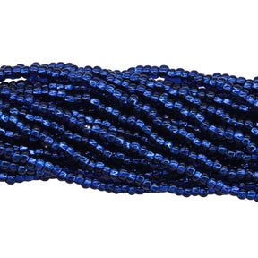 10SB469: CZ Seed Bead Silver Lined Montana Blue 10/0 5HK