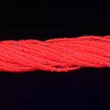 10SB734-NR: CZ Seed Bead Neon Lined Orange 10/0 Uv Reactive-1HK