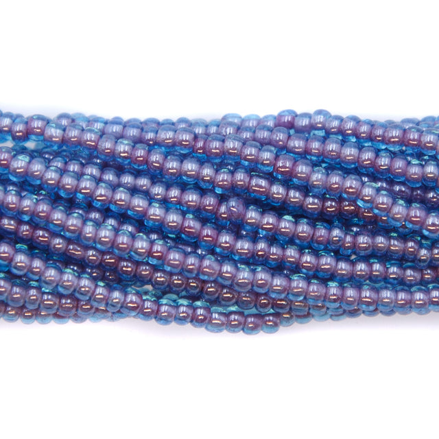10SB764: CZ Seed Bead Colorlined Magenta 10/0 5HK