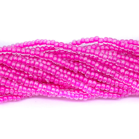 10SB792R: CZ Seed Bead Colorlined Pink 10/0-1HK