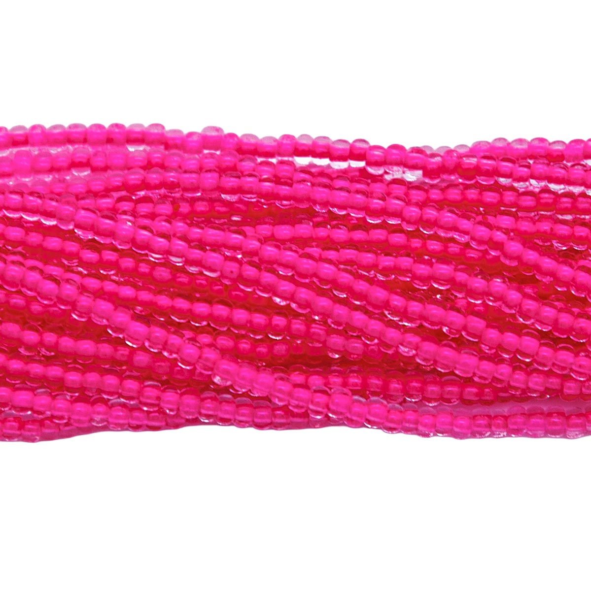 10SB793-N:  CZ Seed Bead Neon Lined Pink Uv Reactive 10/0 -  5HK
