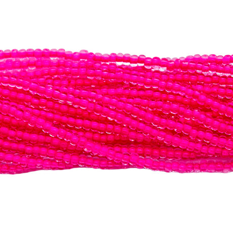 10SB793-N:  CZ Seed Bead Neon Lined Pink Uv Reactive 10/0 -  5HK